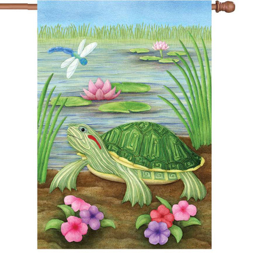 Turtle at the Pond House Flag