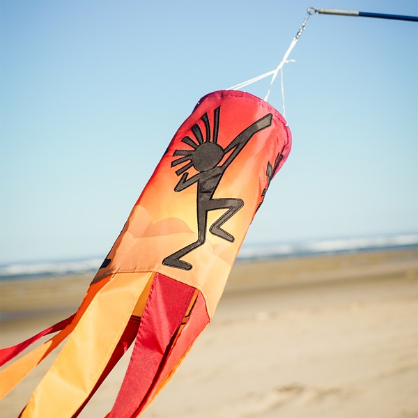 Dancing Kokopelli Illusion Windsock; Polyester 6"x40"L
