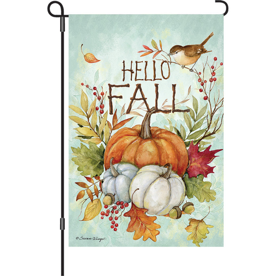 Hello Fall Garden Flag