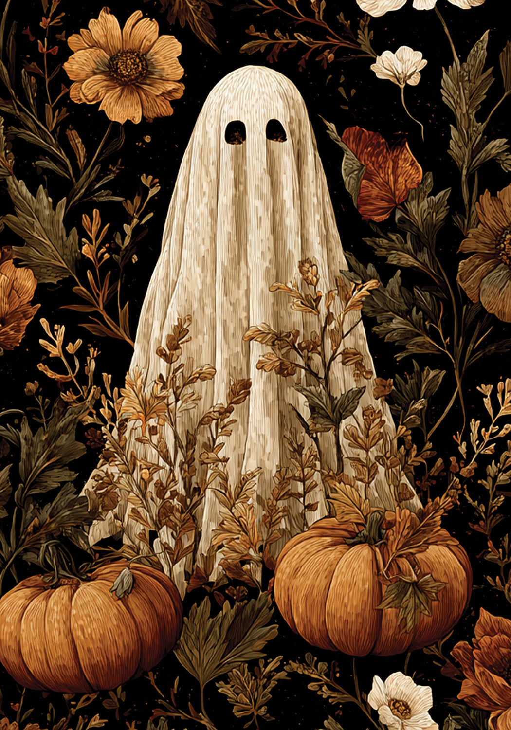 Vintage Ghost Printed House Flag; Polyester 28"x40"