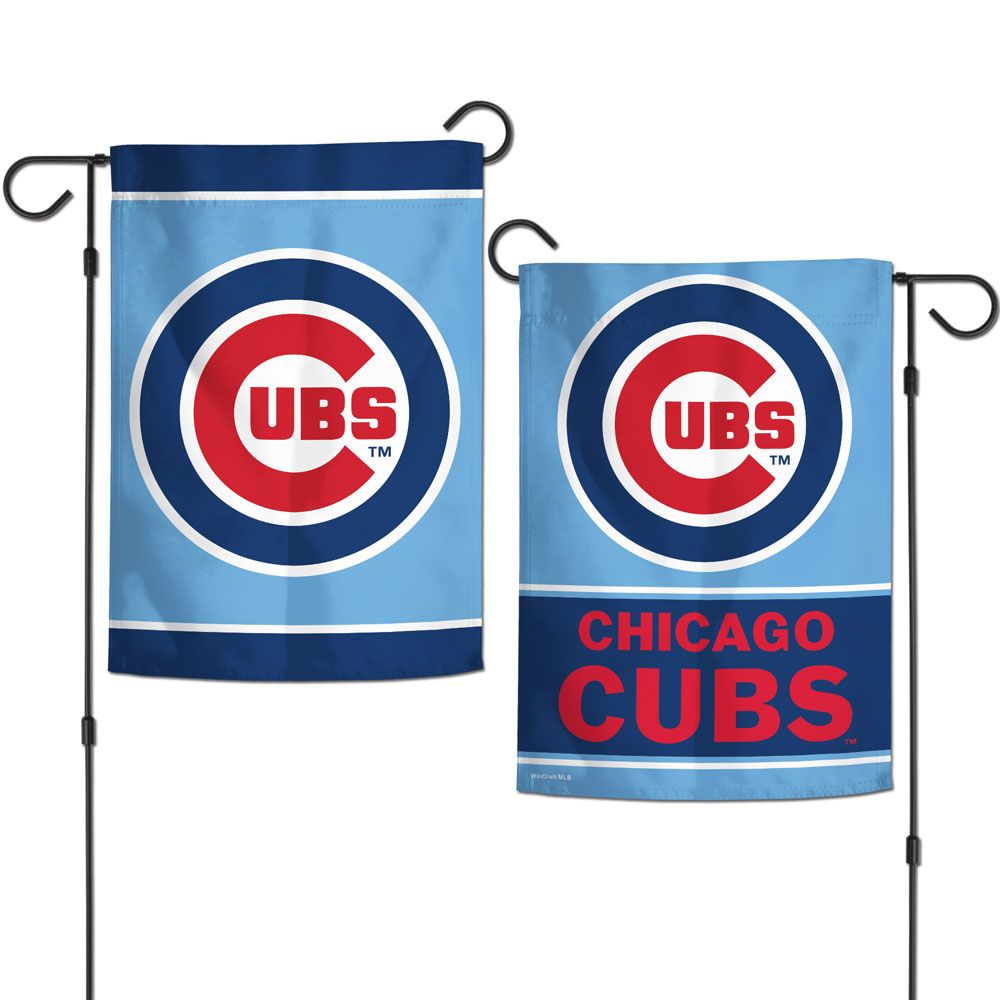 12.5"x18" Chicago Cubs 2-Sided Garden Flag; Polyester