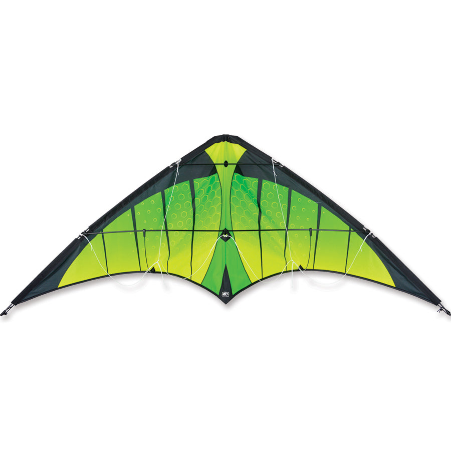 Neon Ripstop Nylon Osprey Sport Kite with Tubular Fiberglass Frame to include 80 ft. 100 lb. Test Low Stretch Polyester Line with Flying Straps