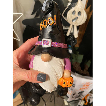 Halloween Gnome Resin LED Color Changing Tabletop Decor