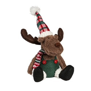 Plush Holiday Moose Table Decor