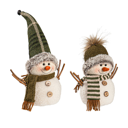 Winter Snowman Plush Table Decor