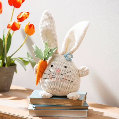 Whimsical Bunny Fabric Table Decor - 8.5"W x 11.5"H x 6.5"D