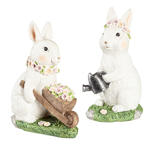 Spring Bunny Figurine Tabletop Decor