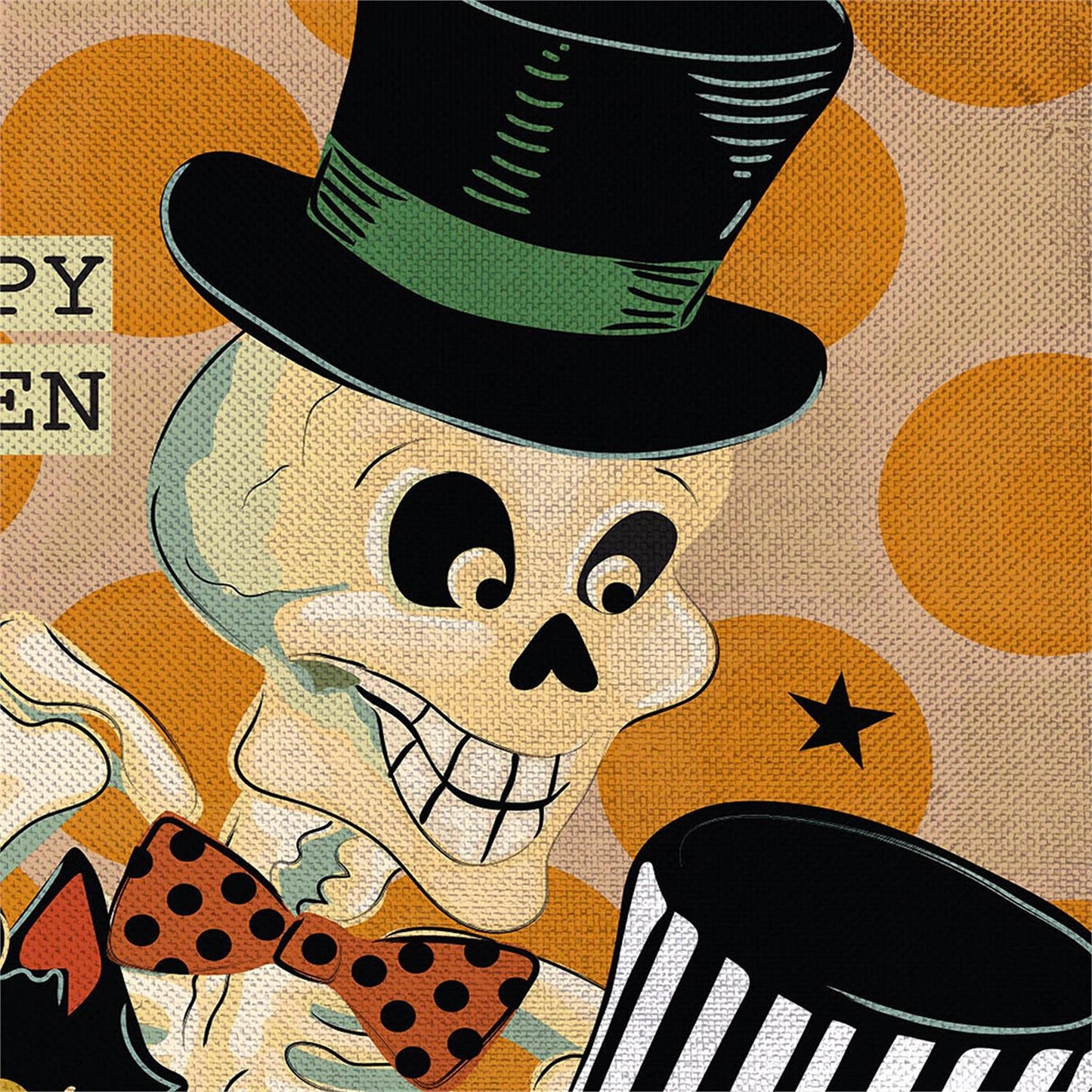 Halloween Trio Burlap Garden Flag; Polyester 12.5"x18"