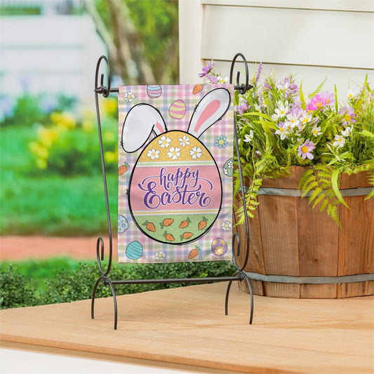 Gingham Easter Garden Flag