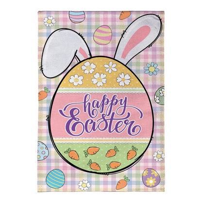 Gingham Easter Garden Flag