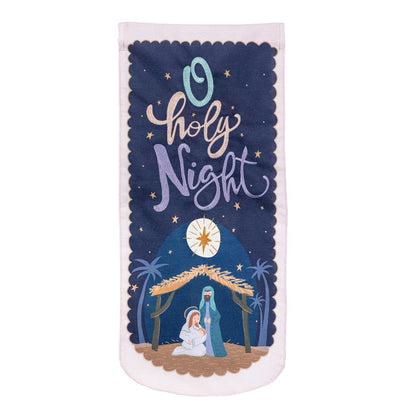 O' Holy Night Miracle Everlasting Impressions Garden Flag; Polyester-Linen Blend 12.5"x28"