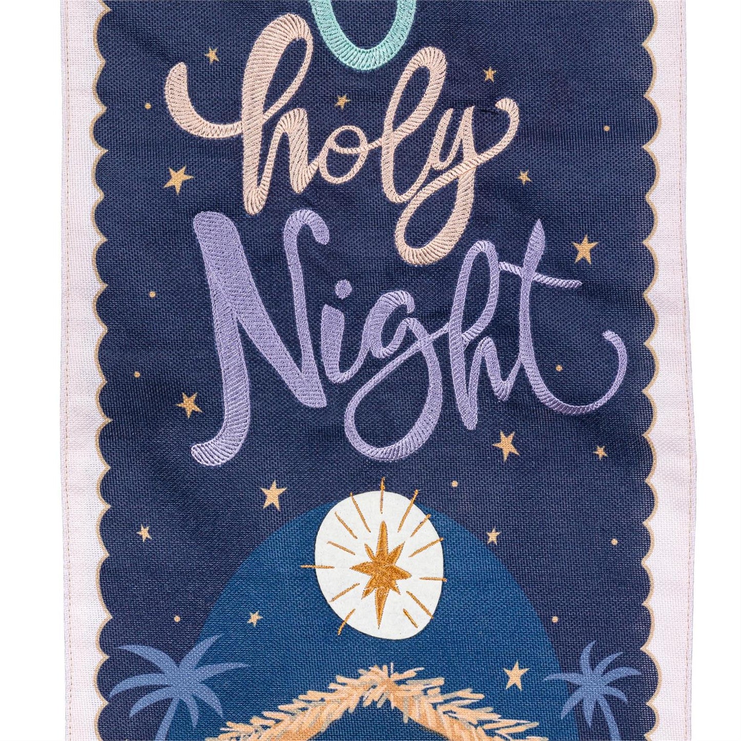 O' Holy Night Miracle Everlasting Impressions Garden Flag; Polyester-Linen Blend 12.5"x28"