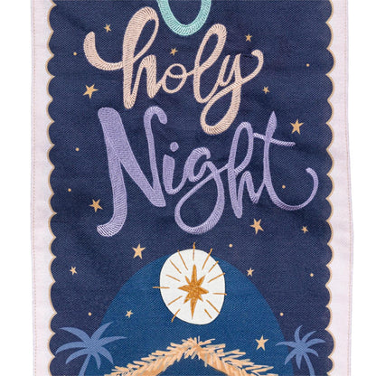 O' Holy Night Miracle Everlasting Impressions Garden Flag; Polyester-Linen Blend 12.5"x28"