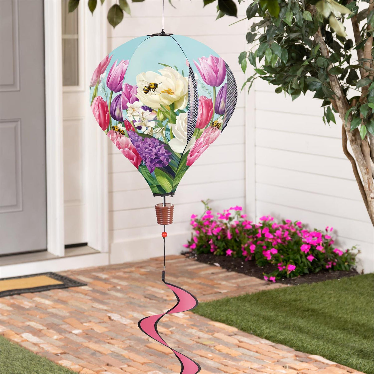 Tulip Palooza Hot Air Balloon Spinner; 55"L x 15" Diameter