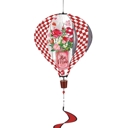 Be Mine Mason Jar Hot Air Balloon Spinner Windsock