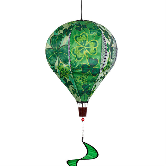 St Patrick's Days Shamrock Hot Air Balloon Spinner; 55"L x 15" Diameter