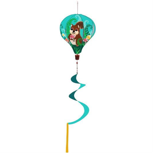 Nutty Squirrel Hot Air Balloon Spinner; 55"L x 15" Diameter
