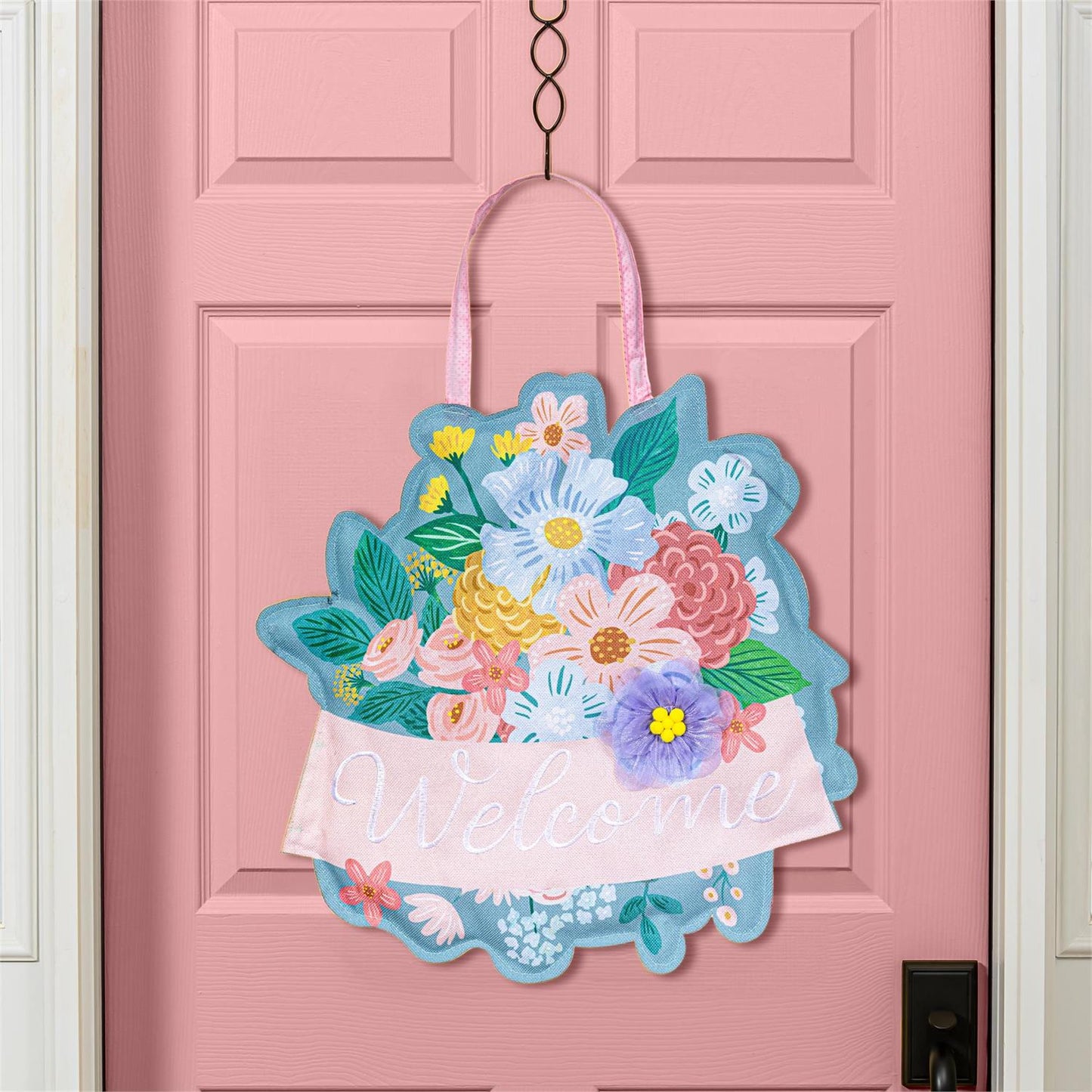 What She Shed Floral Door Decor Hanger