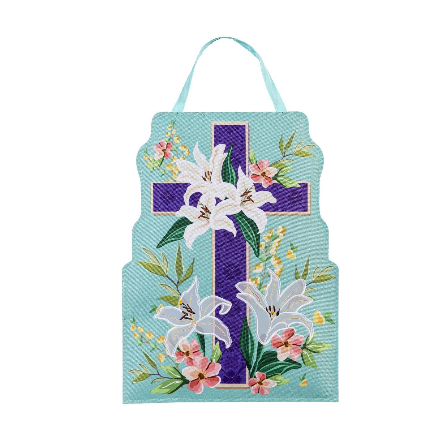 Easter Cross & Patriotic Cross Double Sided Door Hanger; Burlap