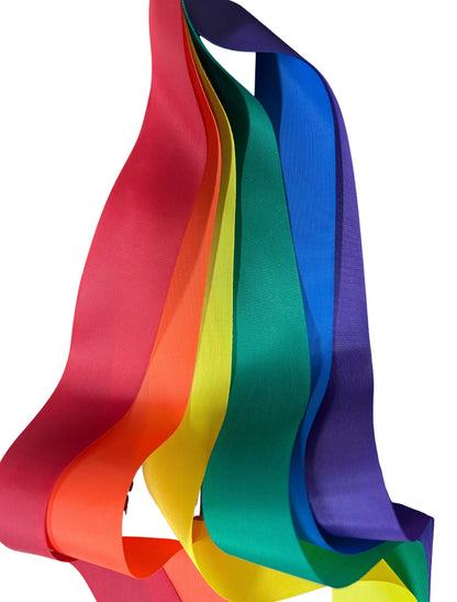 Rainbow Streamers with Hot Knifed Edge; 84"L