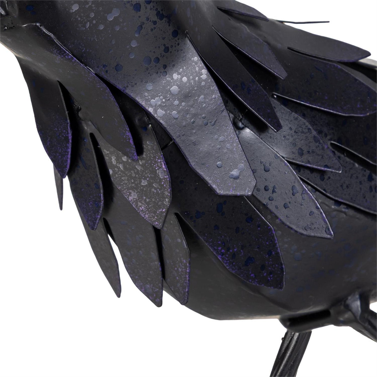 Metal Crow Statuary Table Decoration - 11.81"W x 8.66"H x 4.53"D
