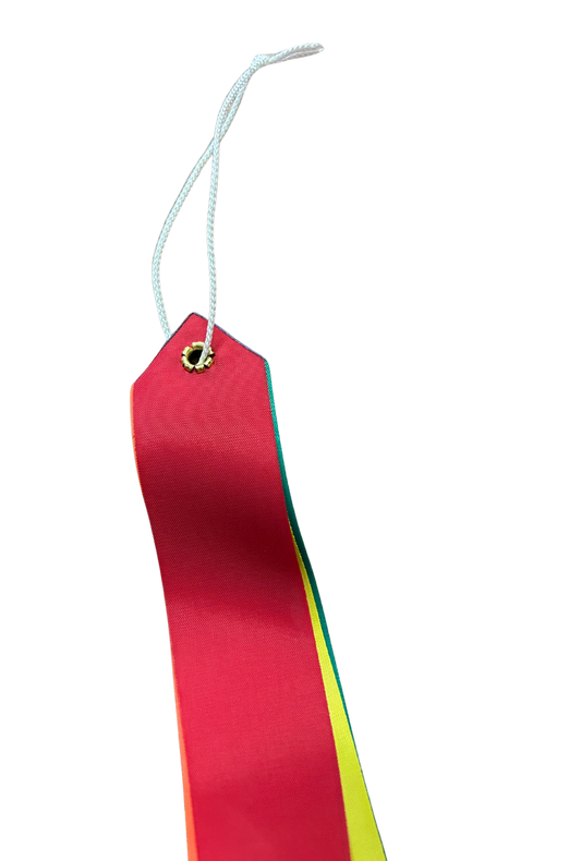 Rainbow Streamers with Hot Knifed Edge; 84"L