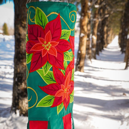 Poinsettia Holiday Windsock