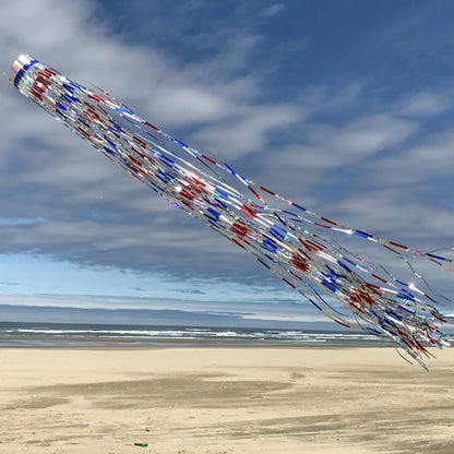 Patriotic Holographic Mylar Windsock