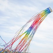 Rainbow Holographic Mylar Windsock
