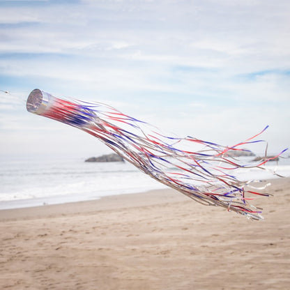 Patriotic Holographic Mylar Windsock
