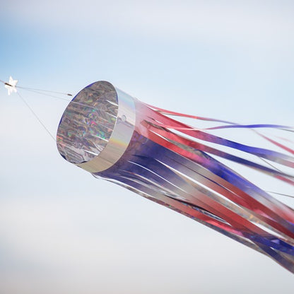 Patriotic Holographic Mylar Windsock