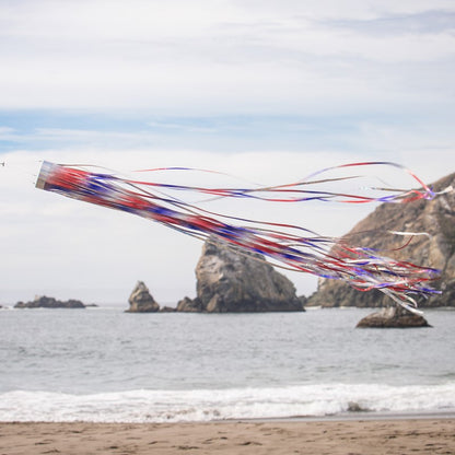 Patriotic Holographic Mylar Windsock