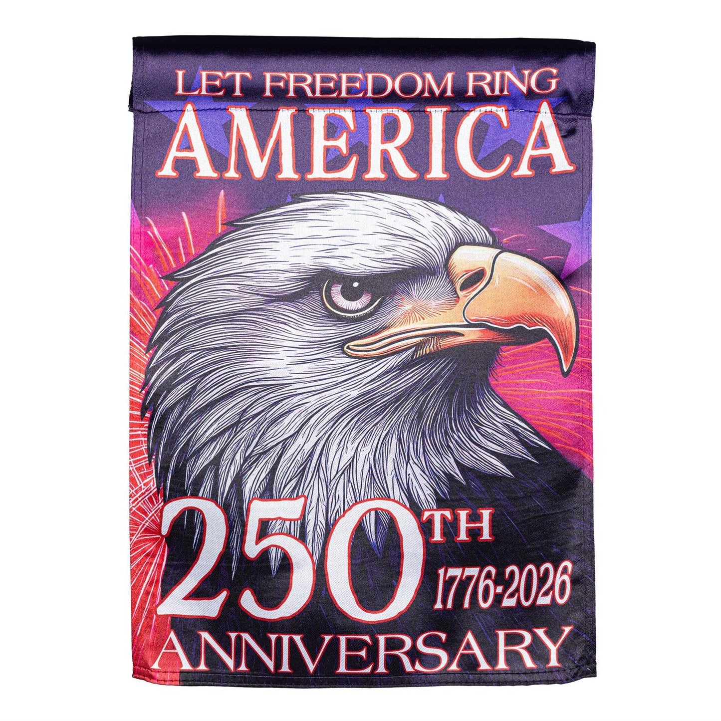 250th Anniversary Let Freedom Ring Flag Lustre Garden Flag