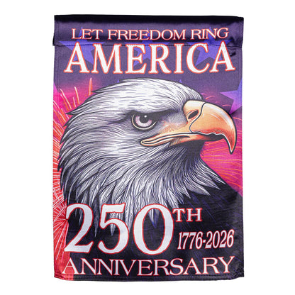 250th Anniversary Let Freedom Ring Flag Lustre Garden Flag