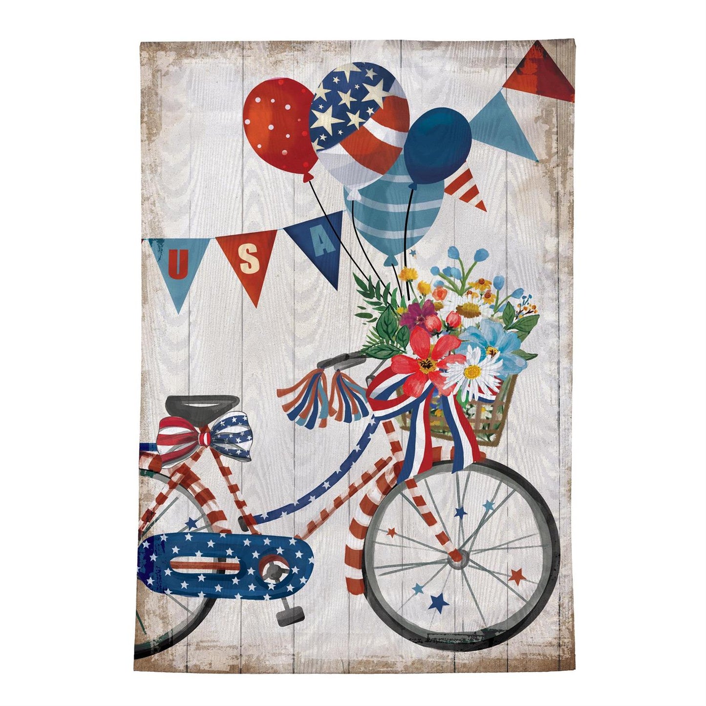 American Classic Bicycle Moire Garden Flag; Polyester 12.5"x18"