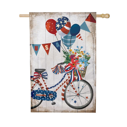 American Classic Bicycle House Flag Moire Polyester 28"x44"