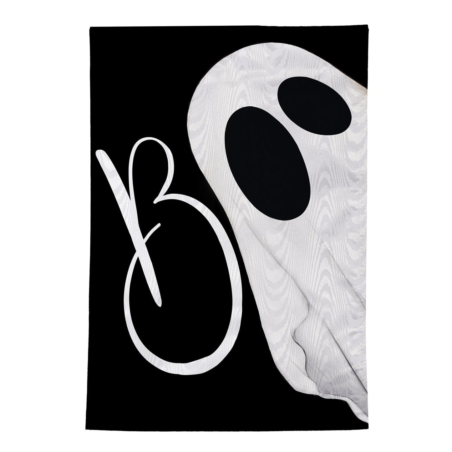 Boo Ghost Moire Garden Flag; Polyester 12.5"x18"
