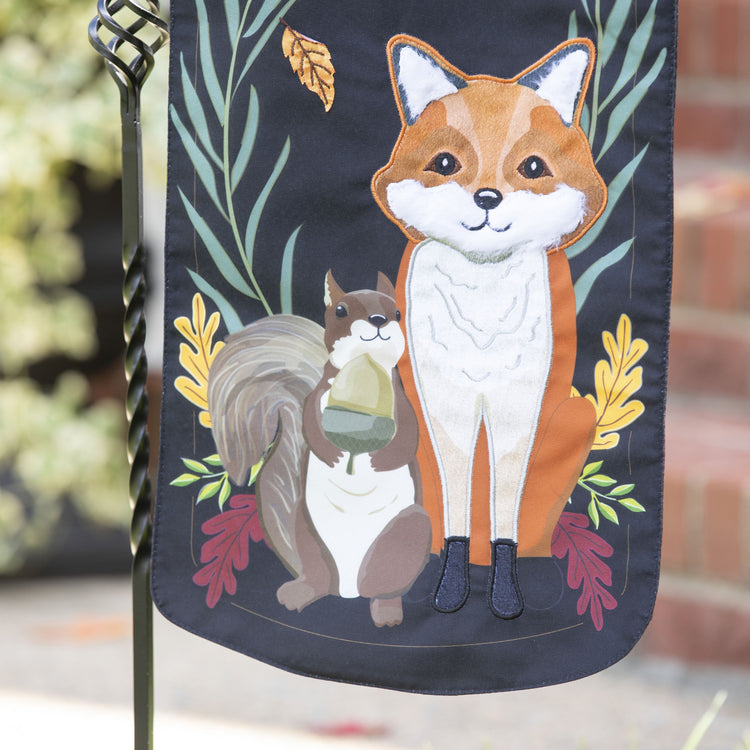 Fox & Friends Gather Everlasting Impressions Garden Flag; Polyester-Linen Blend 12.5"x28"