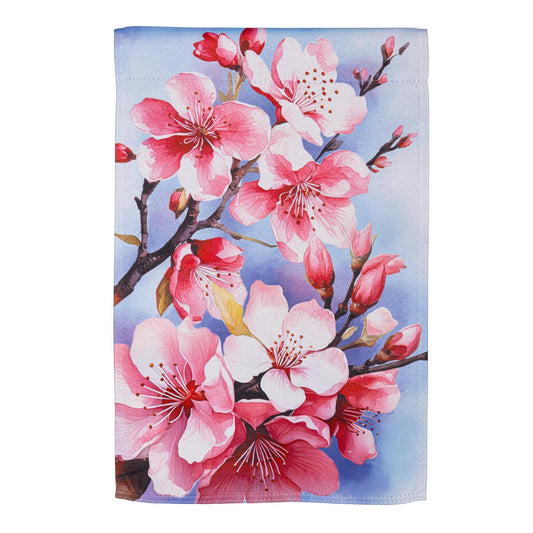 Cherry Blossom Suede House Flag; Polyester 29"x43"