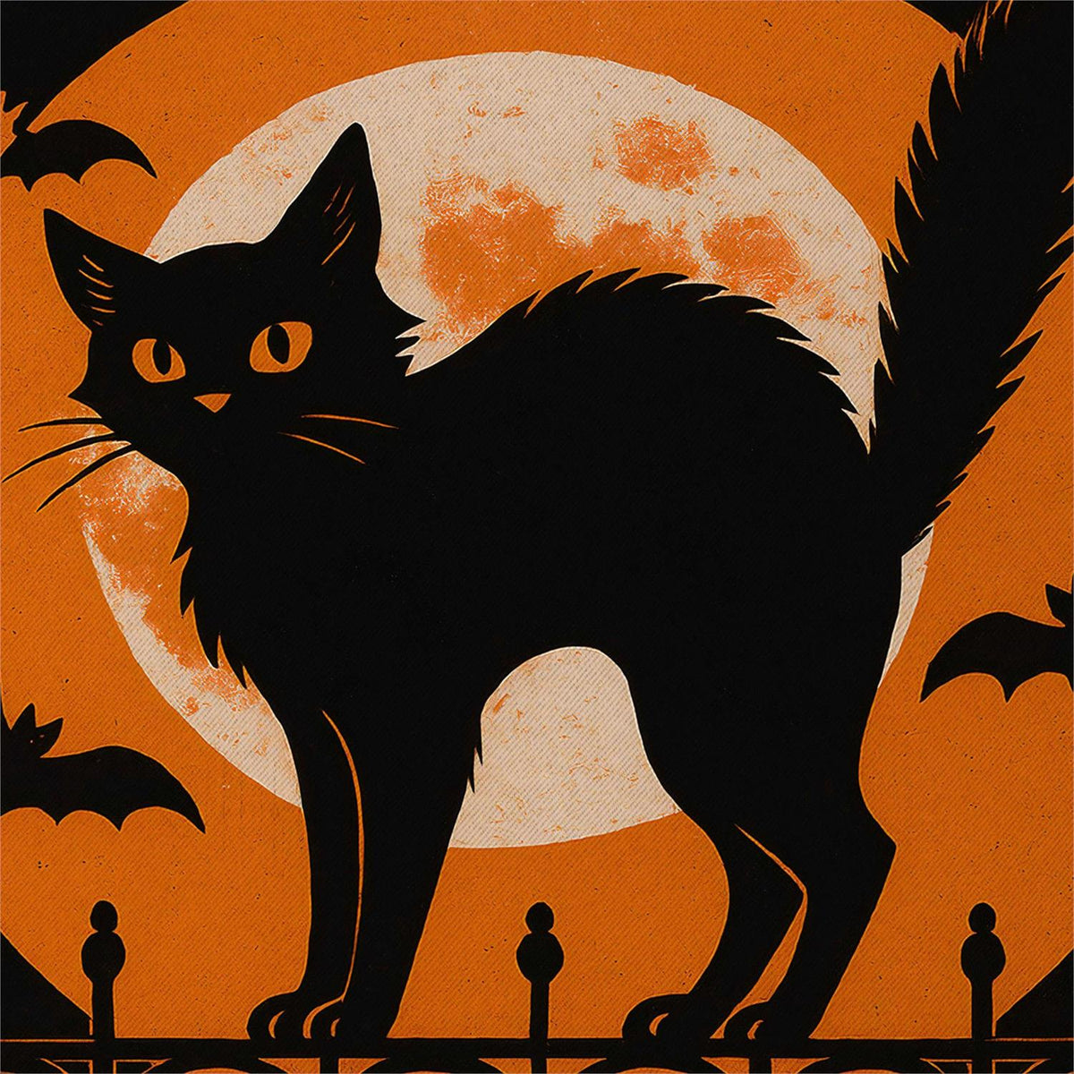 Pet Central Moonlit Black Cat Printed Suede Garden Flag; Polyester 12.5"x18"