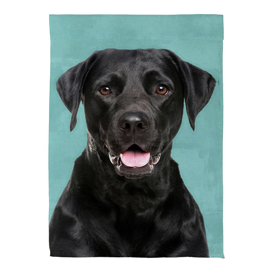 Black Lab Suede House Flag; Polyester 29"x43"