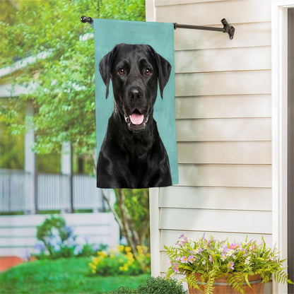 Black Lab Suede House Flag; Polyester 29"x43"