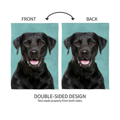 Black Lab Suede House Flag; Polyester 29"x43"