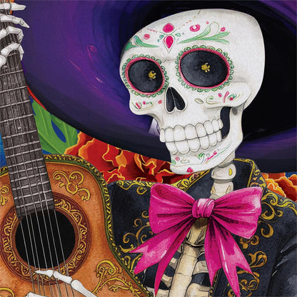 Day of the Dead Printed Suede Garden Flag; Polyester 12.5"x18"
