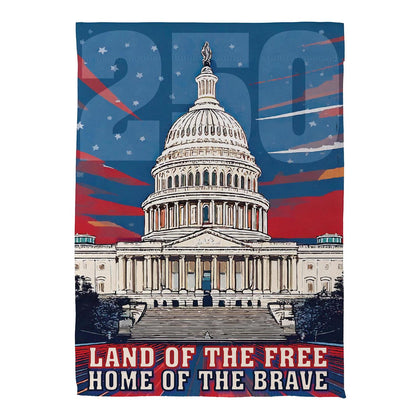 12.5"x18" 250th Anniversary Land of the Free Home of the Brave Garden Flag