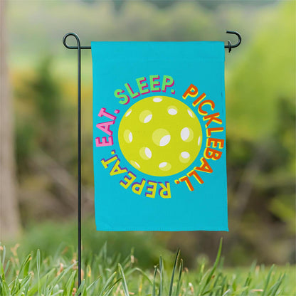 Pickleball Lifestyle Printed Suede Garden Flag; Polyester 12.5"x18"