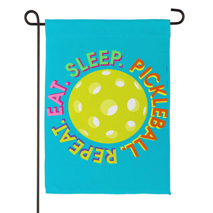 Pickleball Lifestyle Printed Suede Garden Flag; Polyester 12.5"x18"