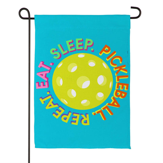 Pickleball Lifestyle Printed Suede Garden Flag; Polyester 12.5"x18"