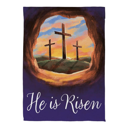 Empty Tomb Suede House Flag; Polyester 29"x43"