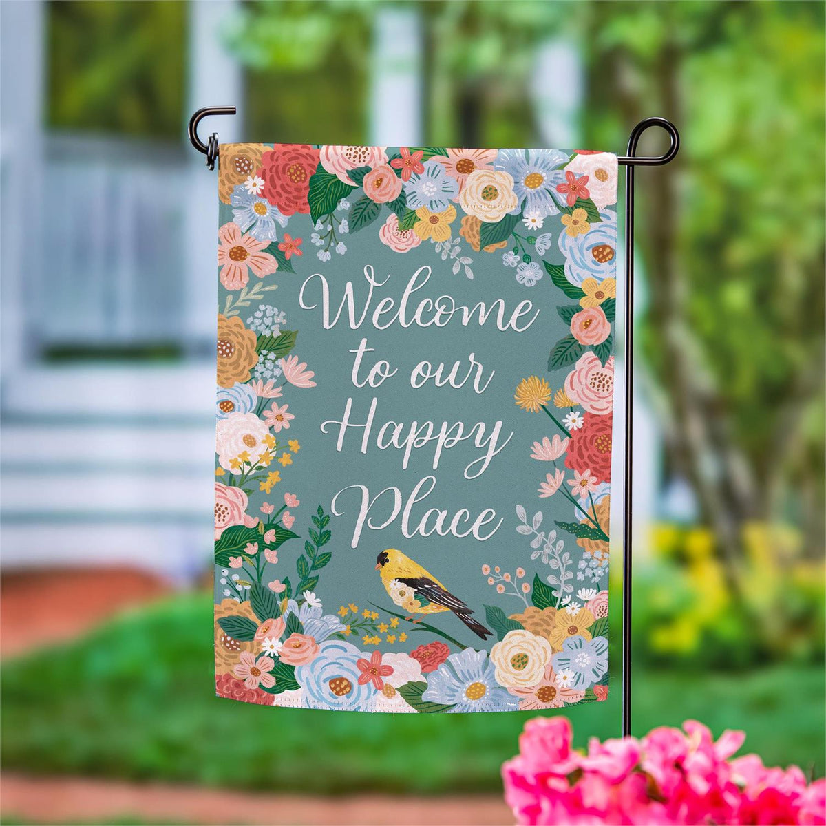 What She Shed Sentimental Printed Suede Garden Flag; Polyester 12.5"x18"